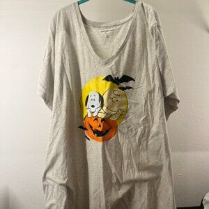 Woman Within 6X Peanuts Halloween Tee – Snoopy & Charlie Brown Pumpkin Graphic